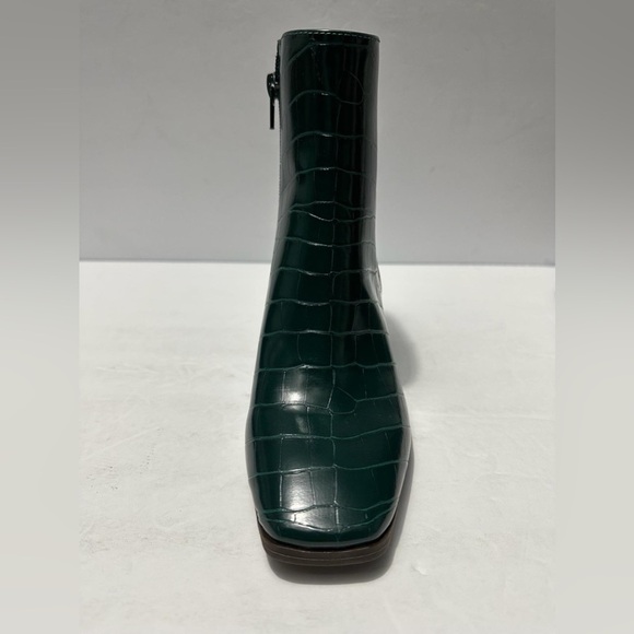 INC Womens Green Crocodile Comfort Dasha Square Toe Block Heel Booties 5 M - Picture 8 of 8